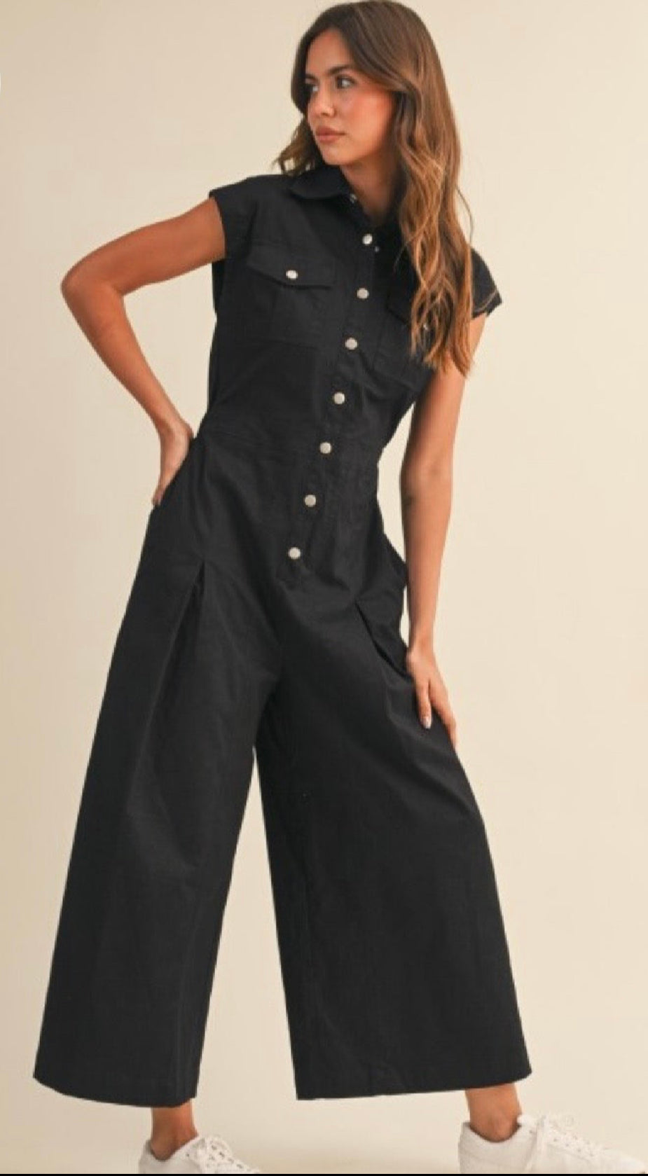 Elena Wide Leg Jumpsuit - Small