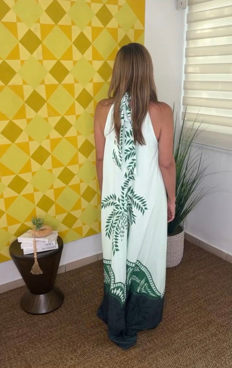 Elegant Green Maxi Dress