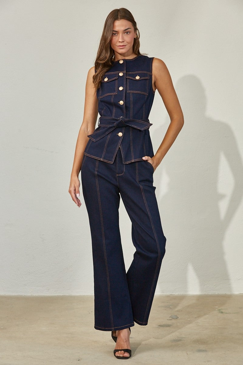 Avery Indigo Pant Set