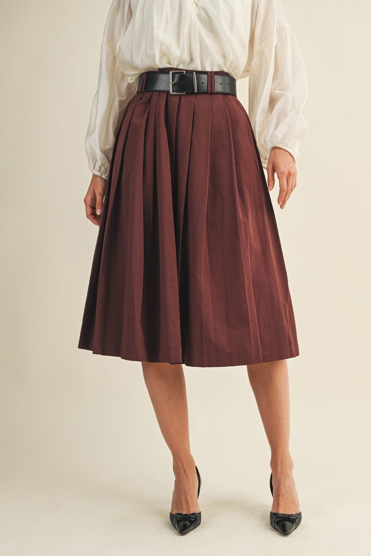 Celene Belted Skirt
