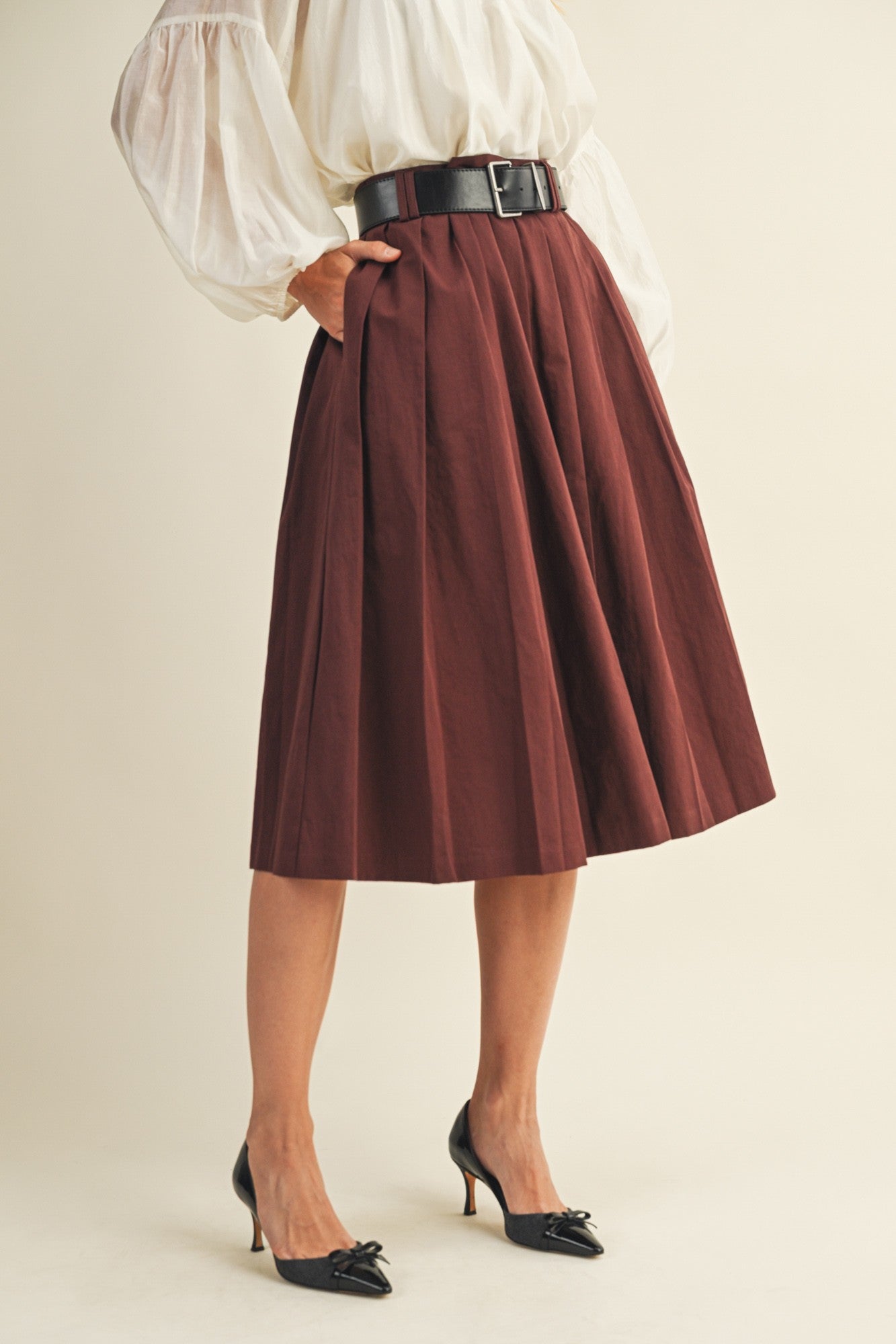 Celene Belted Skirt