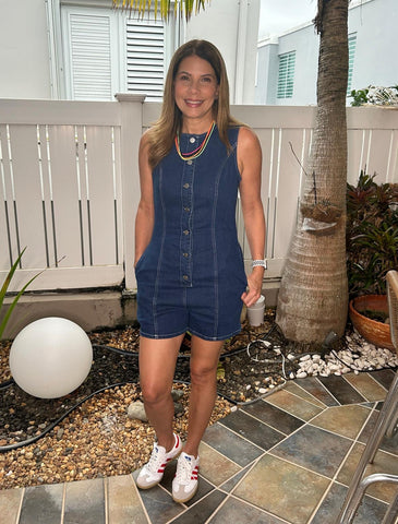 Grace Denim Romper