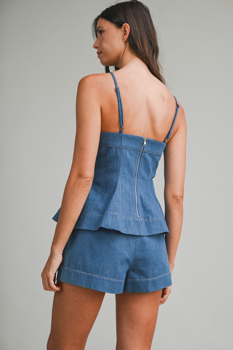 Gena's Denim Short Set