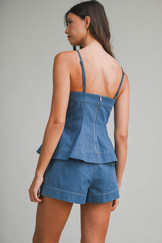 Gena's Denim Short Set