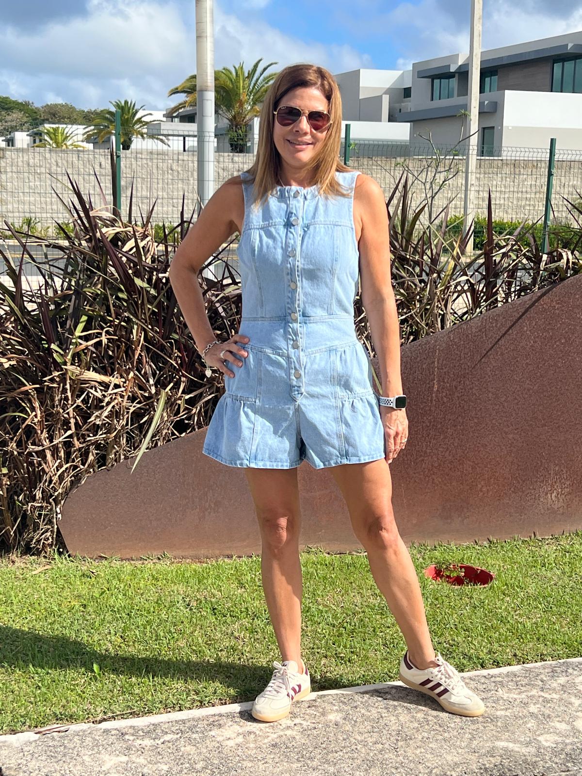 Nina Denim Romper