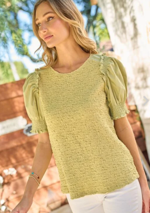 Lime Short Sleeve Top