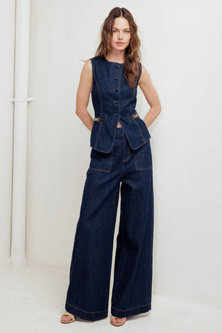 Laurie's Demin Vest & Pant Set