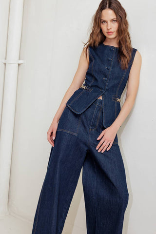 Laurie's Demin Vest & Pant Set