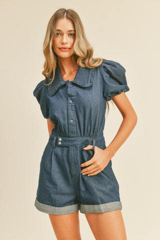 Lena Denim Romper
