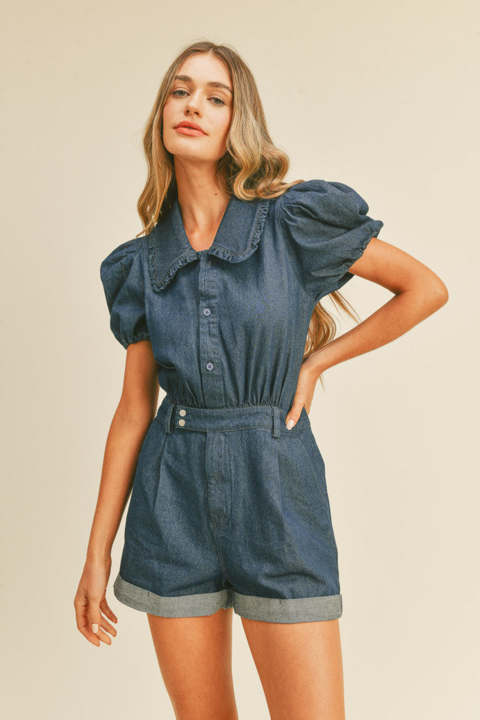 Lena Denim Romper