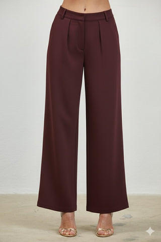 Serena Burgundy Pant & Vest Set