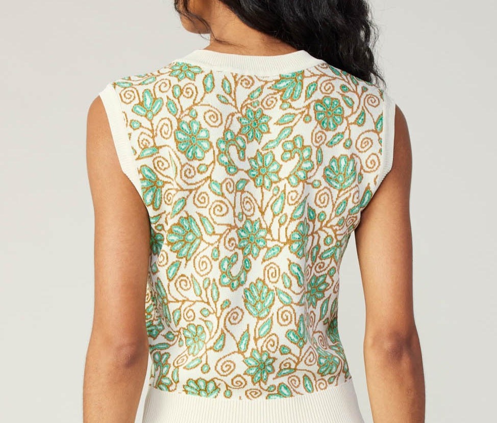 Sleeveless Paisley Top