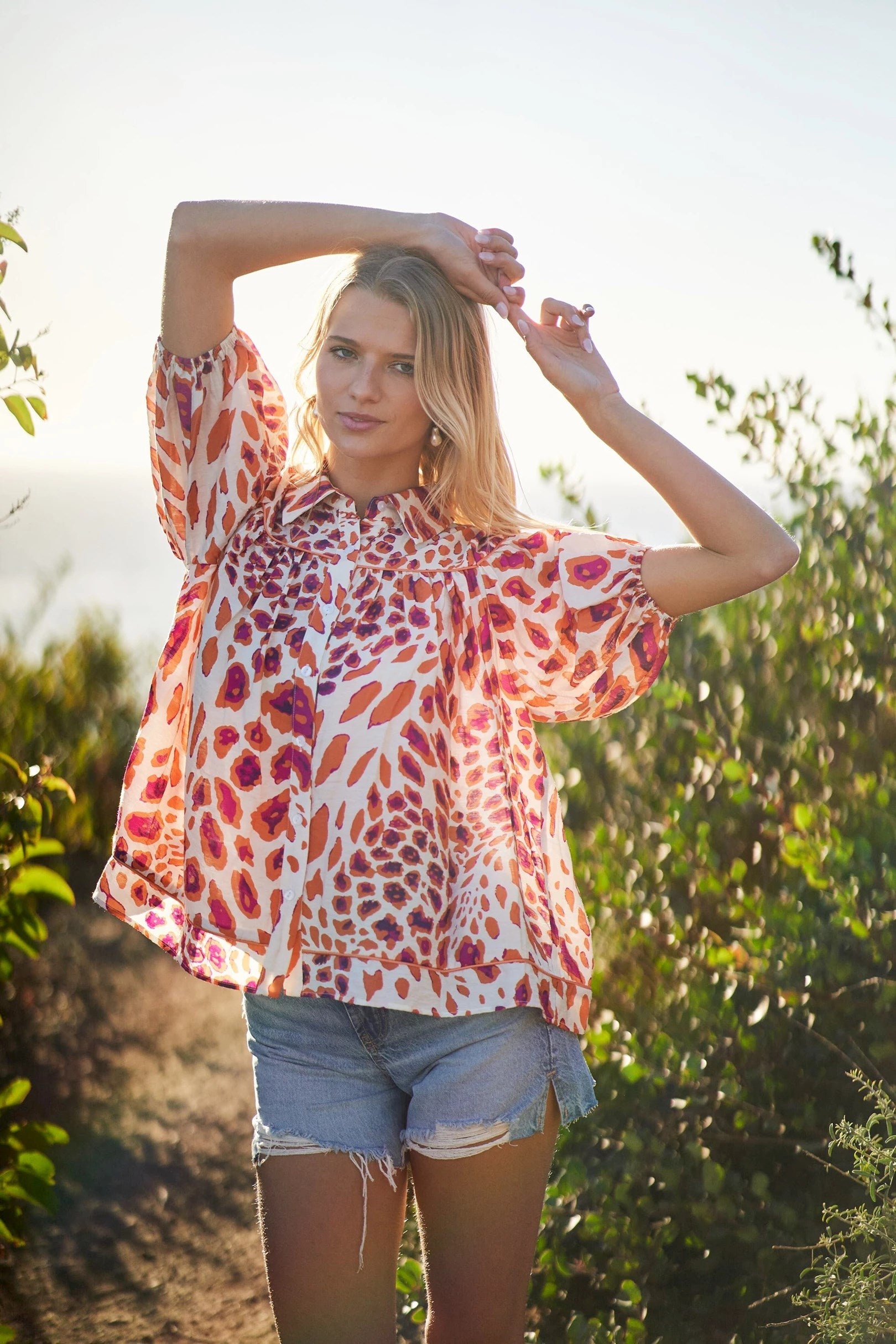 Tess Leopard Blouse